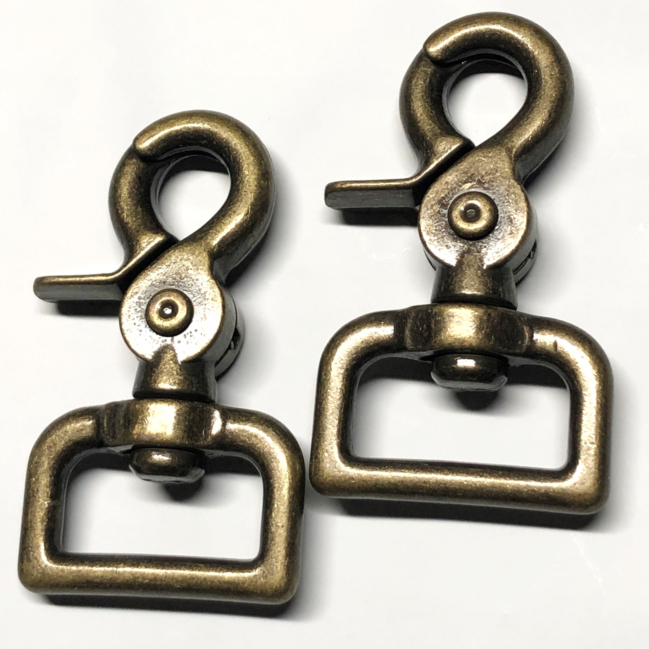 2 Pack 1" Antiqued Brass Trigger Snaps Hill Leather Company