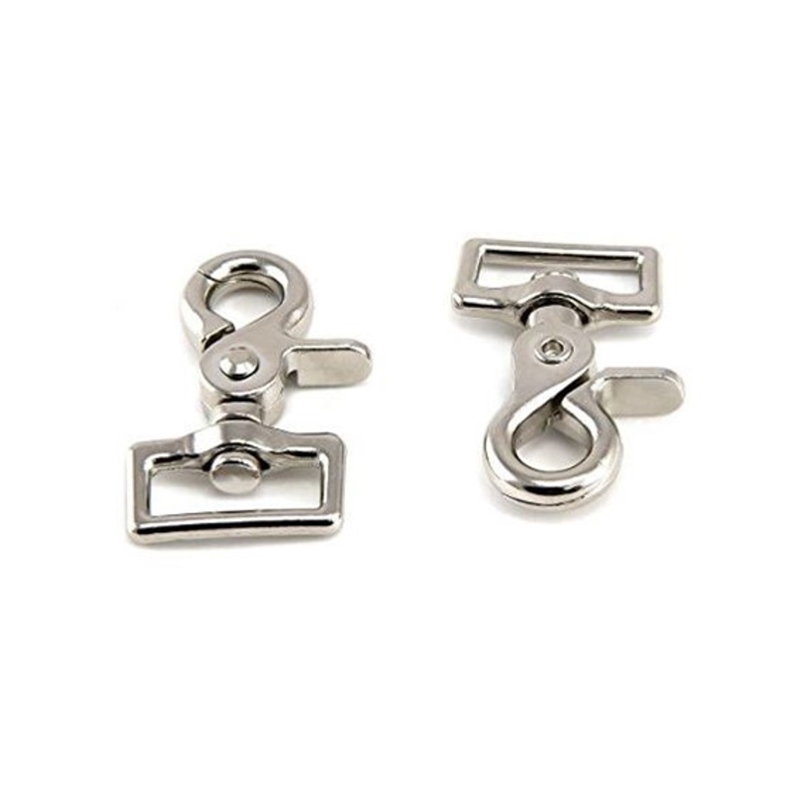 2 Pack 1" Trigger Snaps Nickel Plated Scissor Swivel Hill Leather Company