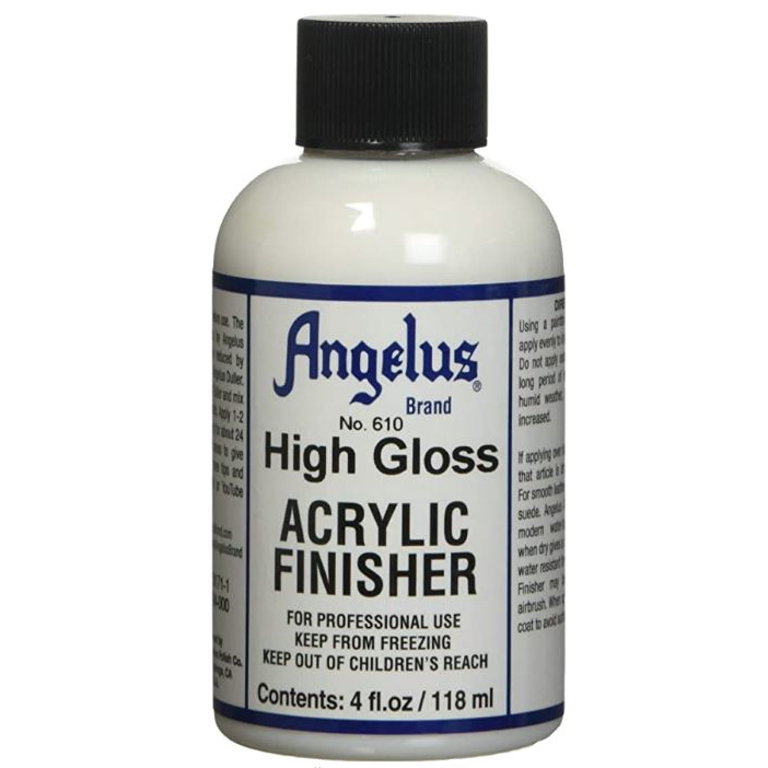 Angelus 610 High Gloss Acrylic Finisher, Clear 4 oz. Hill Leather Company
