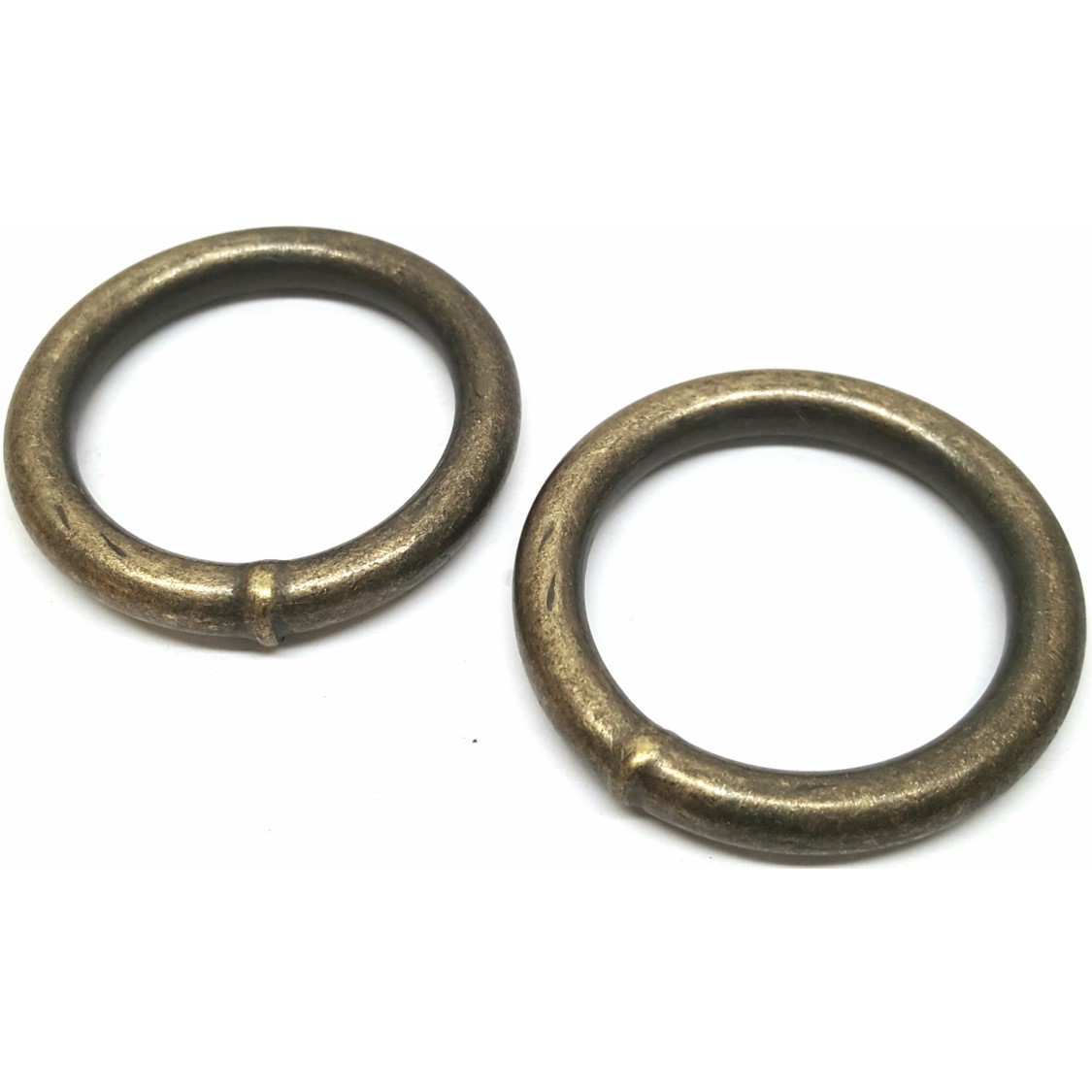 Antique Solid Brass Ring 2 Pack 11/4" Hill Leather Company