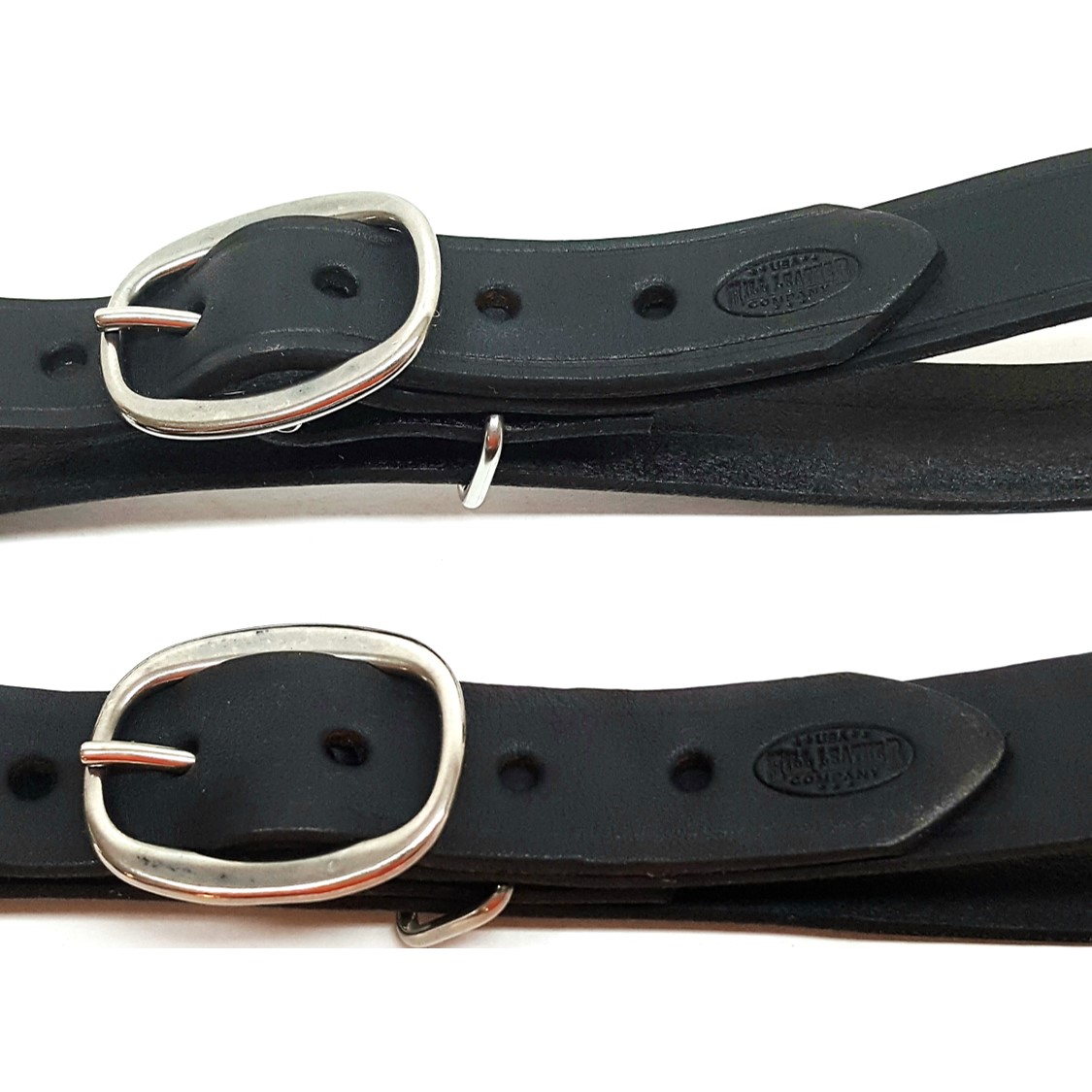 Breast Collar Black Leather Tug Straps 1" Wide Hill Leather Company