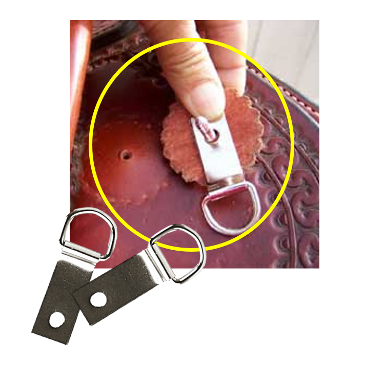 Brown Leather Cowboy Saddle Strings W/ DeeClip 2 Pack 24" X 1/2