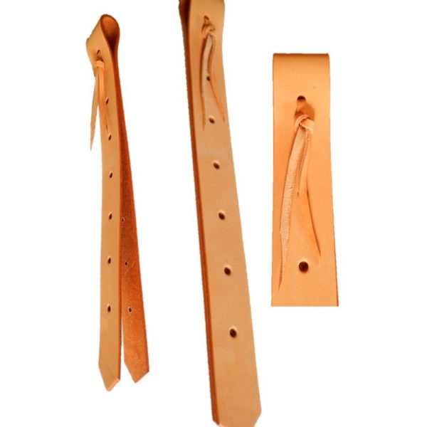 Western Saddle Cinch Black Leather Tie Strap 6' (L) Hill Leather Company