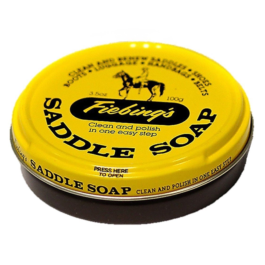 Fiebing's Yellow Saddle Soap – 12 Oz, Cleans & Softens Leather, Made In USA