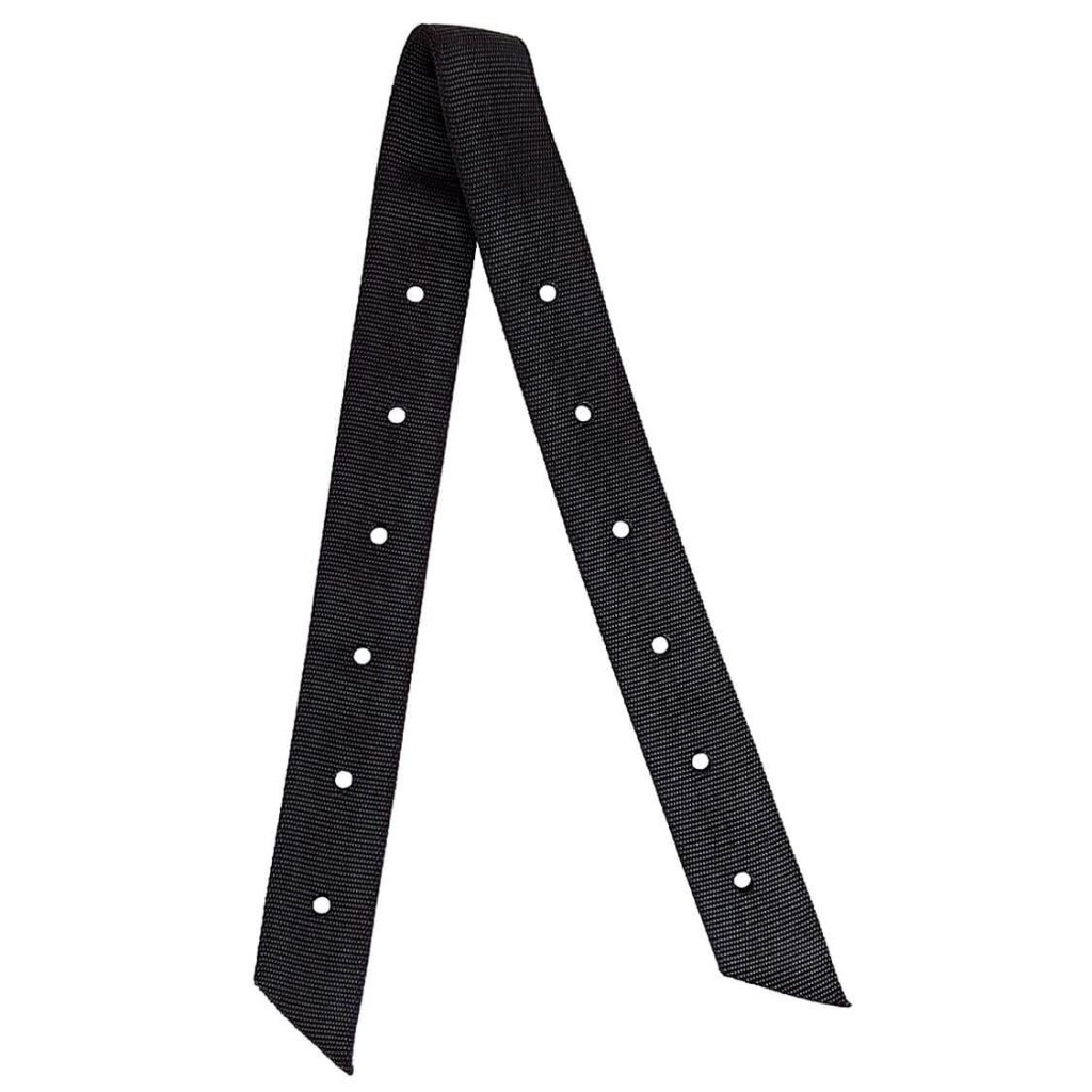 Western Saddle Cinch Black Leather Tie Strap 6' (L) Hill Leather Company