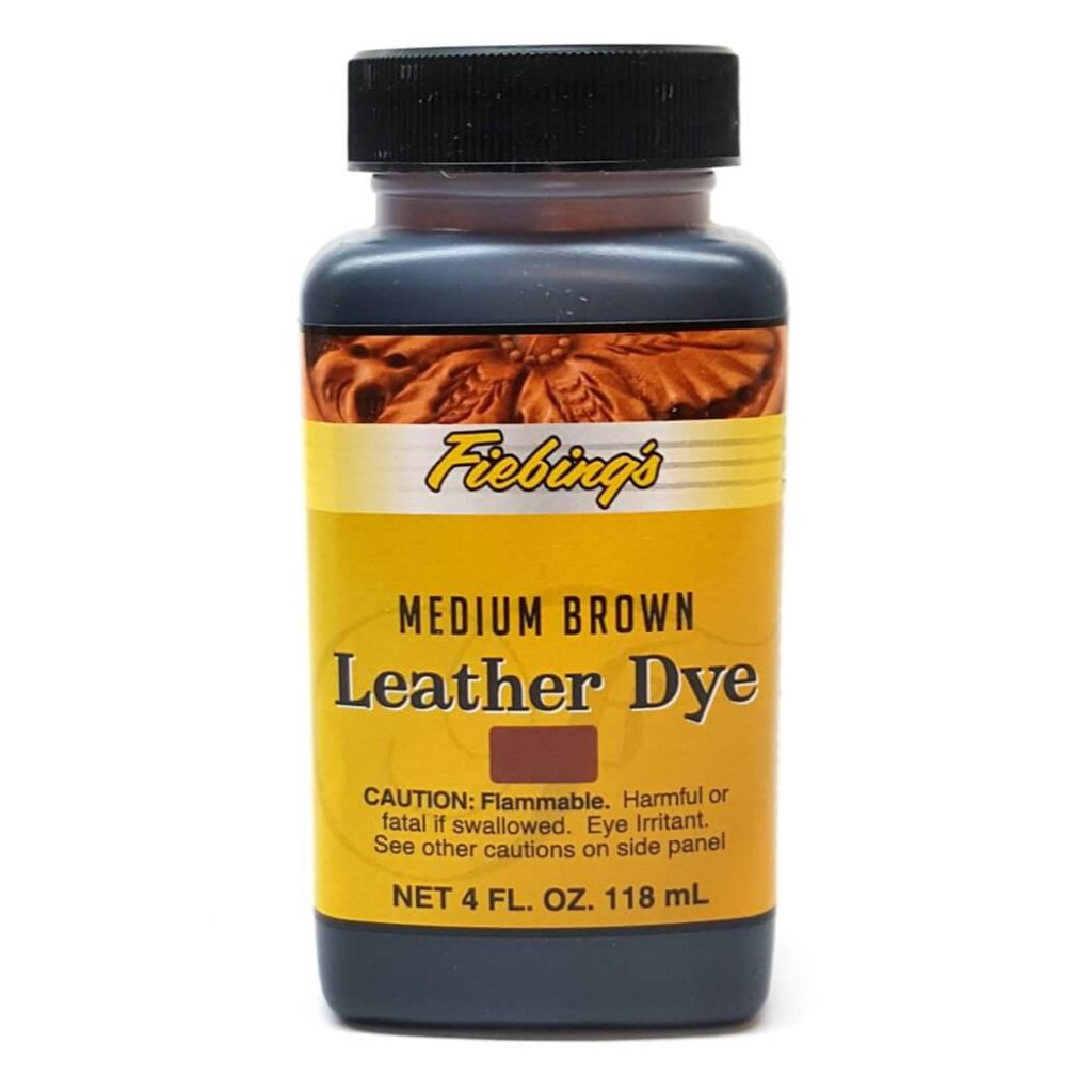 Fiebing's Pro Leather Dye 4 oz. Medium Brown Hill Leather Company