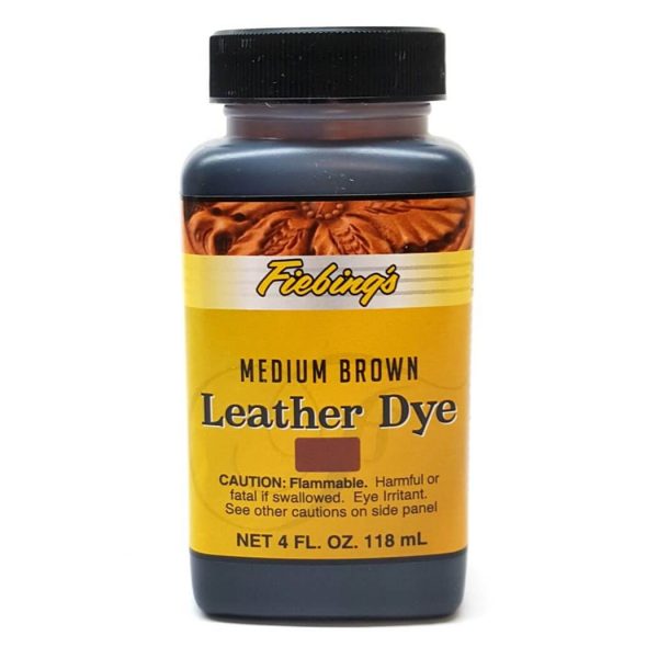Fiebing's Pro Leather Dye 4 oz. Medium Brown - Hill Leather Company