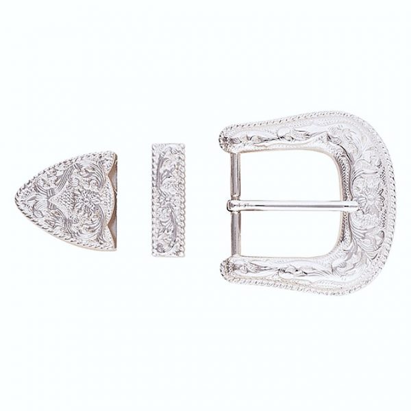 Western Belt Buckle 3 Piece Set Hill Leather Company
