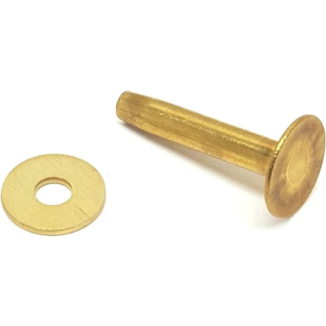 9 Solid Brass Rivets With Burrs 1" Length Leather Fastener Makes