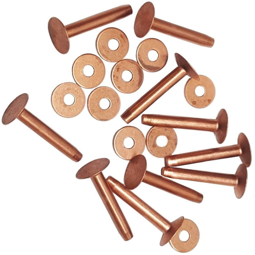 10 Pack 12 Solid Copper Rivet s And Burrs 20 Piece Total Hill