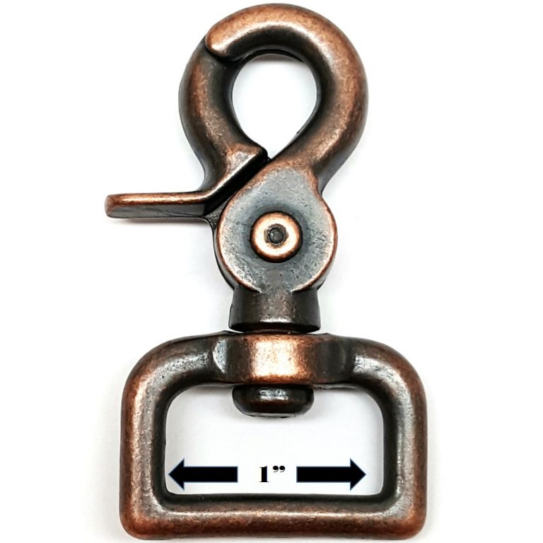 2 Pack 1" Antiqued Copper Trigger Snaps Hill Leather Company