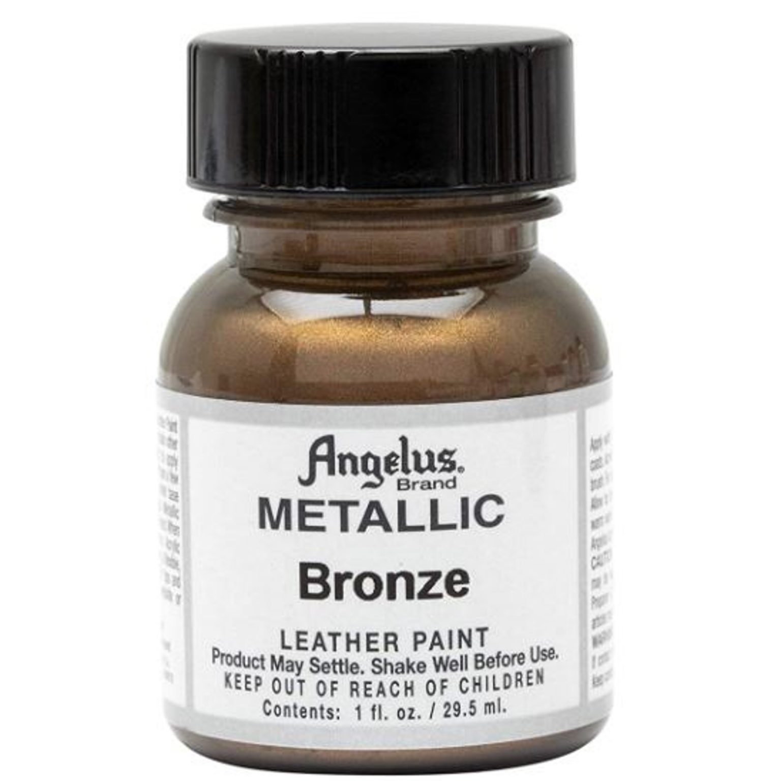 Angelus Metallic1 oz Leather Paint, Bronze Hill Leather Company
