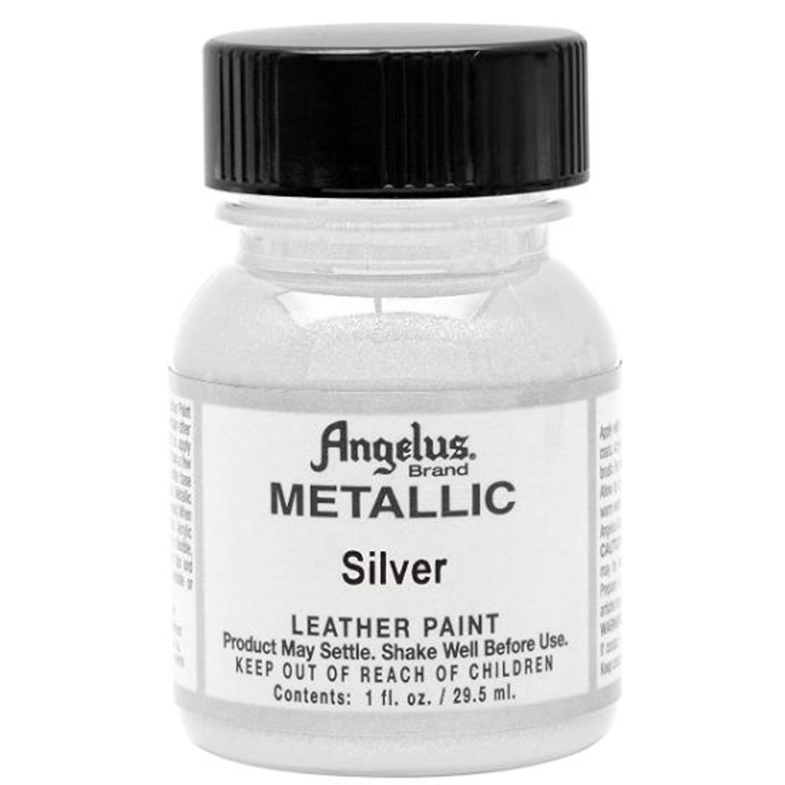Angelus Metallic1 oz Leather Paint, Silver Hill Leather Company