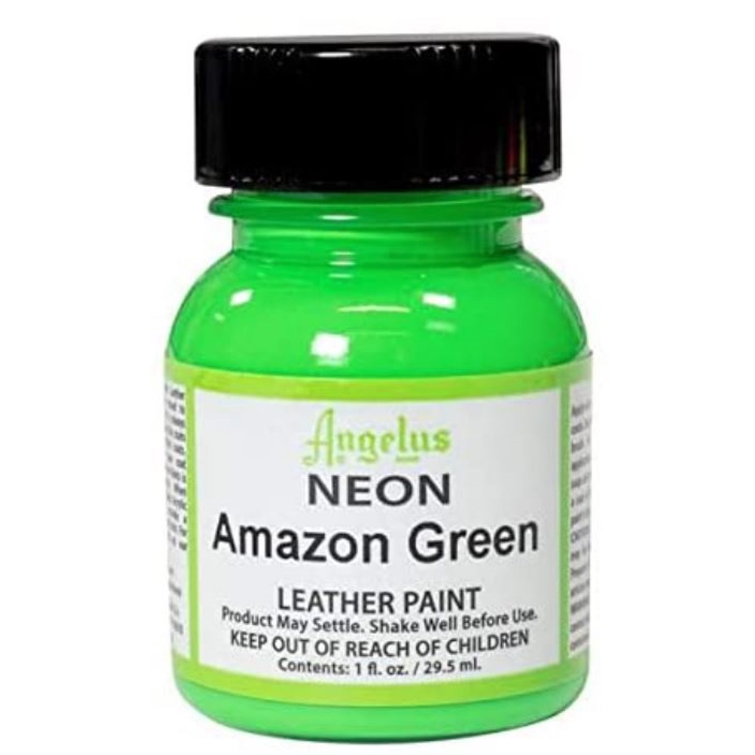 Angelus Neon1 oz Leather Paint, Amazon Green Hill Leather Company