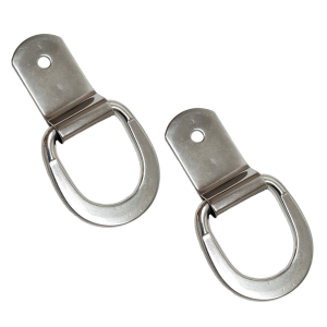 2 Pack Stainless Steel Saddle Repair Dee Clip 1-3/4" Dee Ring