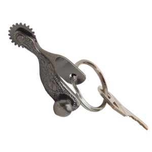 Western Spur KeyChain Gun Metal Black
