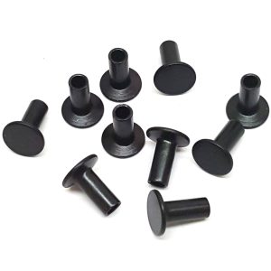 10 Pack Rivets Black Steel Tubular 7/16" (L)
